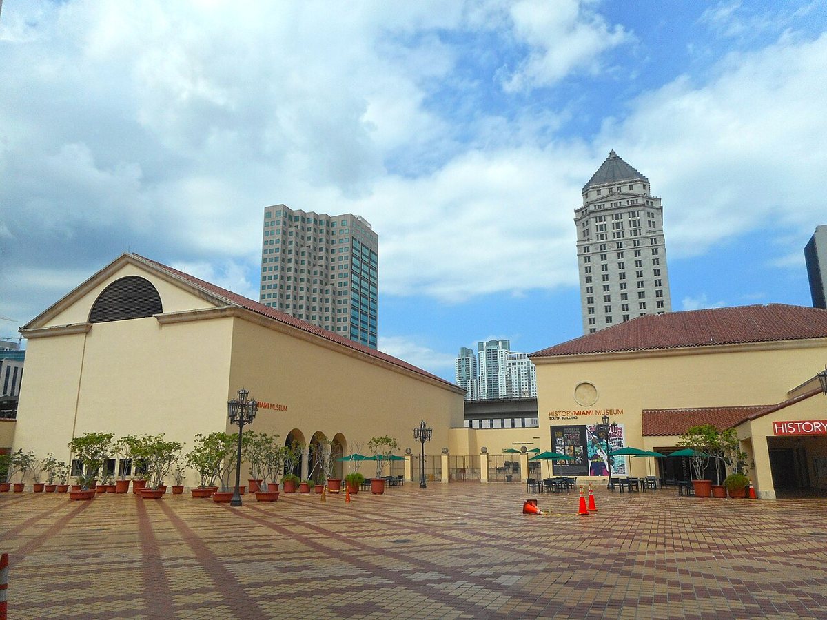 the HistoryMiami Museum building at the Miami-Dade Cultural Center downtown