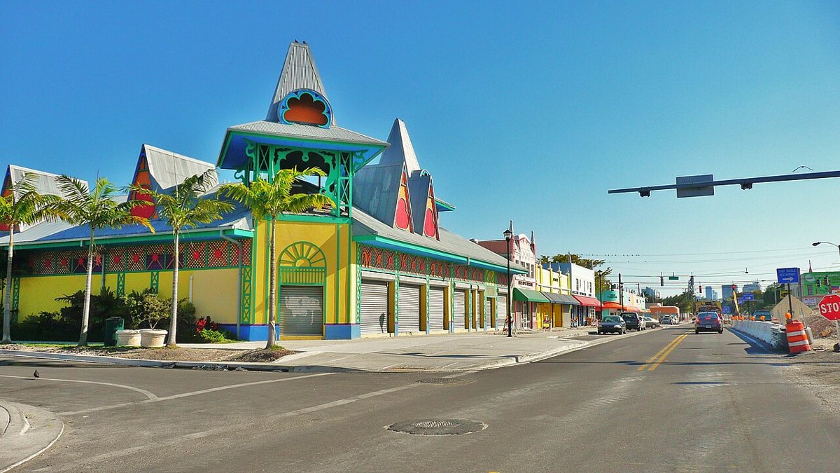 the Caribbean Marketplace building at the Little Haiti Cultural Complex