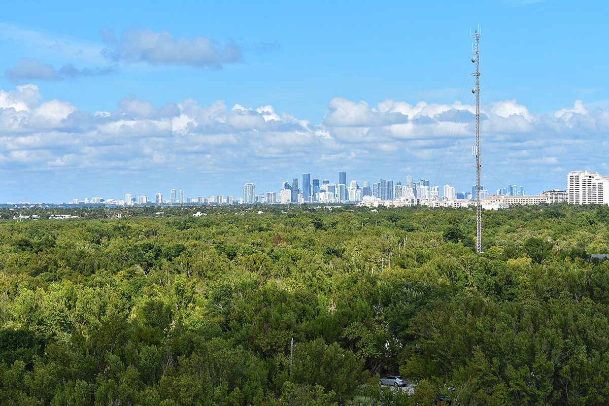Historic Cape Florida Lighthouse at Bill Baggs Cape Florida State Park on Key Biscayne