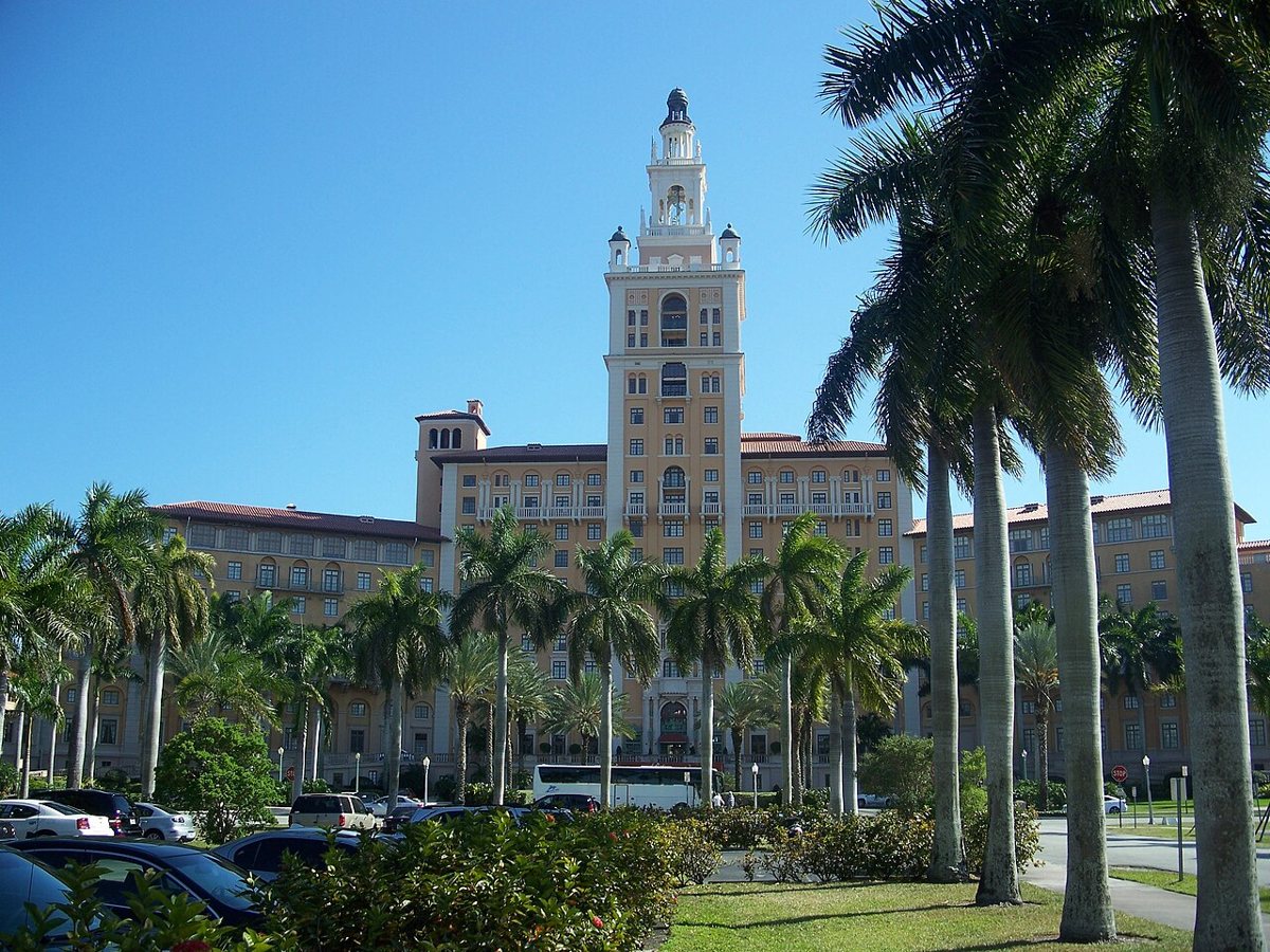 the Mediterranean Revival tower of the Biltmore Hotel in Coral Gables Miami