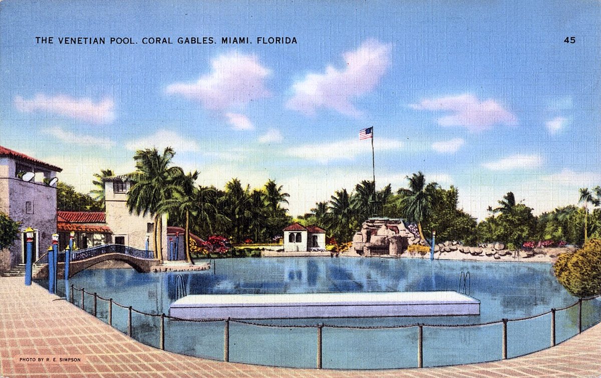 the coral rock Venetian Pool in Coral Gables, Miami
