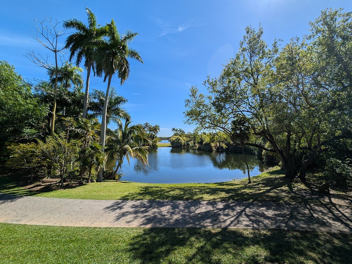 Rainforest path and tropical plants at Fairchild Tropical Botanic Garden in Coral Gables