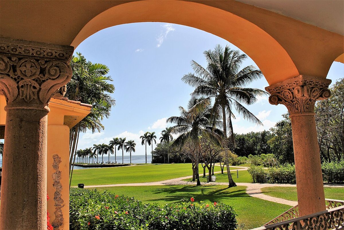Mangrove shoreline and kayakers at the Deering Estate in Miami