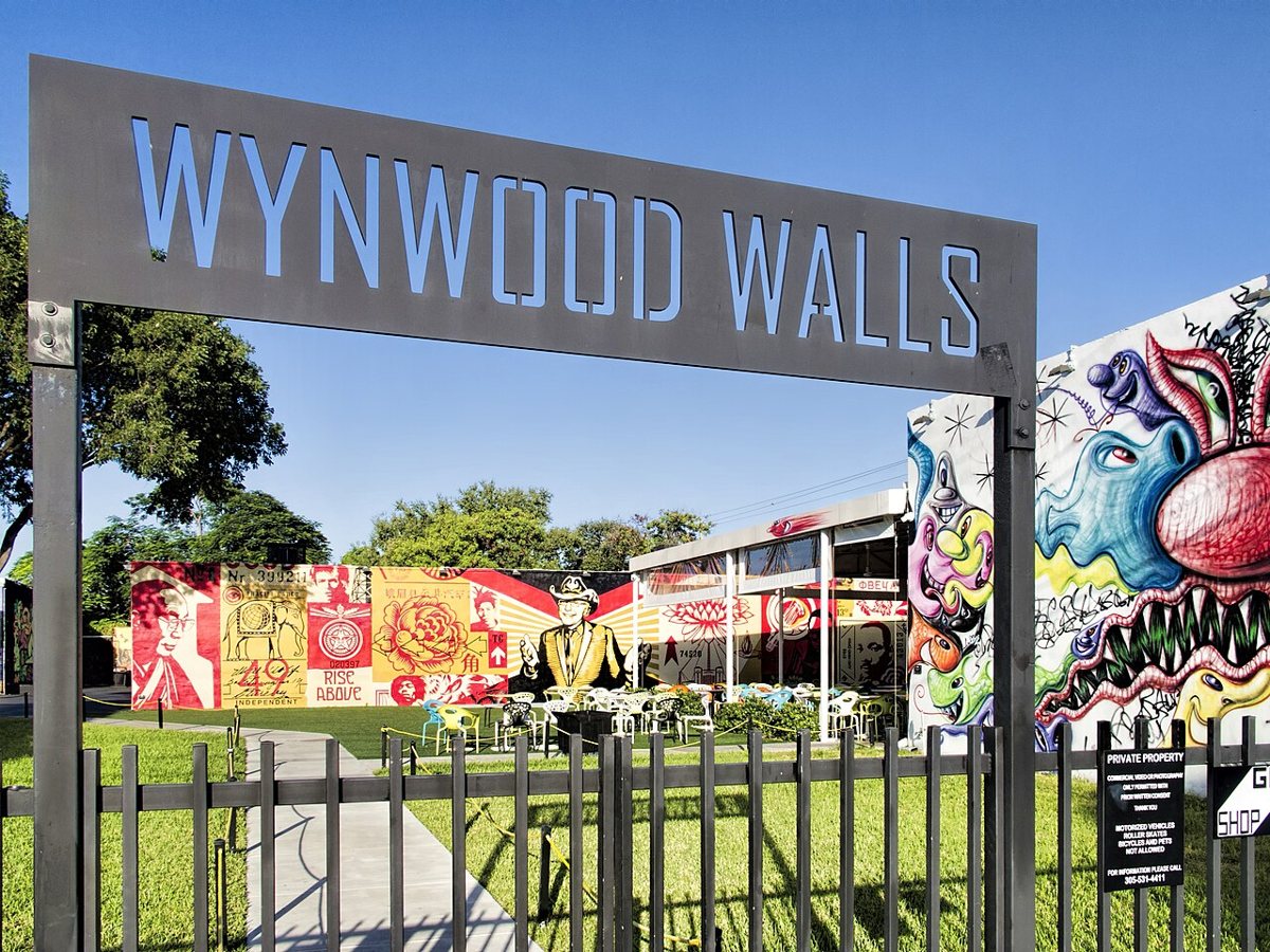 Colorful street art murals at Wynwood Walls in Miami