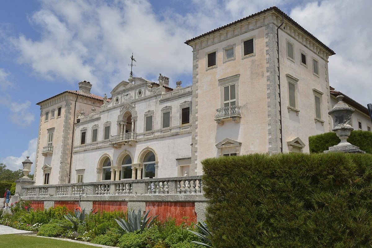 Italian Renaissance villa and gardens at Vizcaya Museum and Gardens Miami